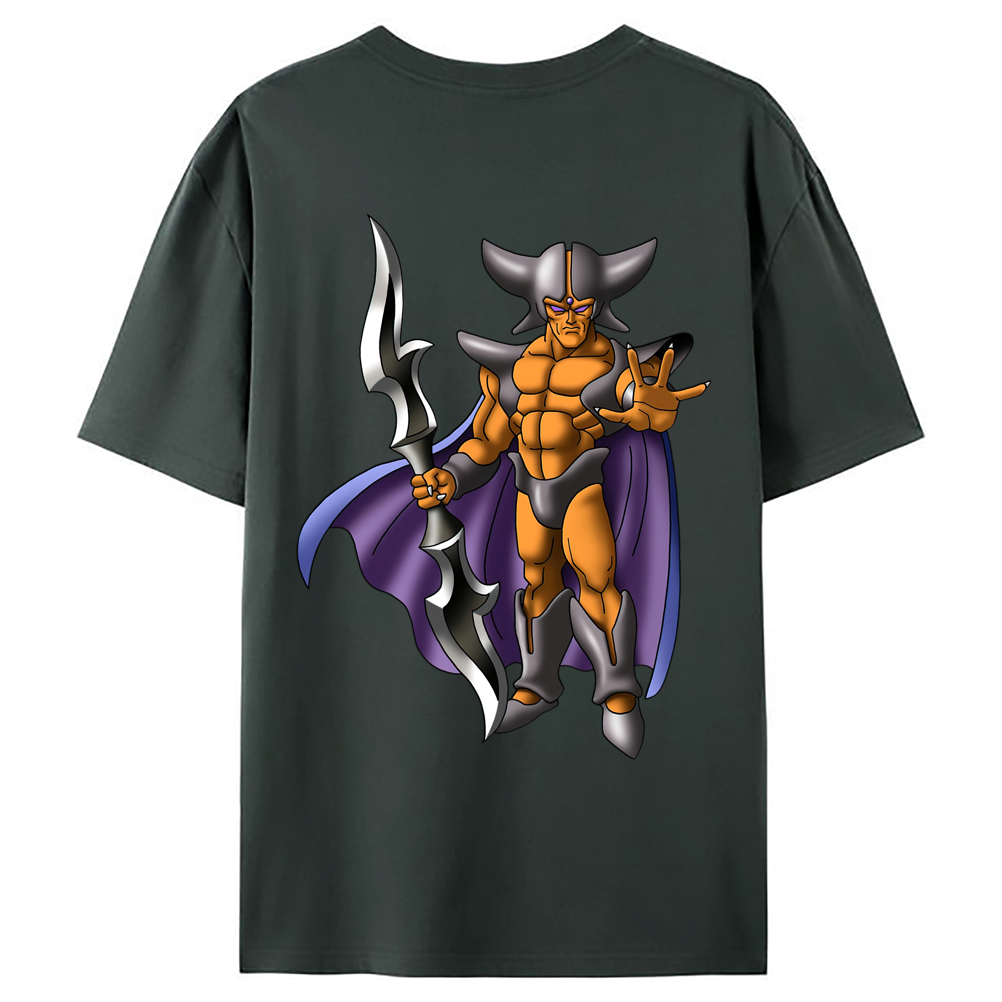 （画像用） ドラゴンクエスト Doragon Kuesuto Dragon Quest 綿100％ メンズ半袖Tシャツ（バックプリント） 通気性